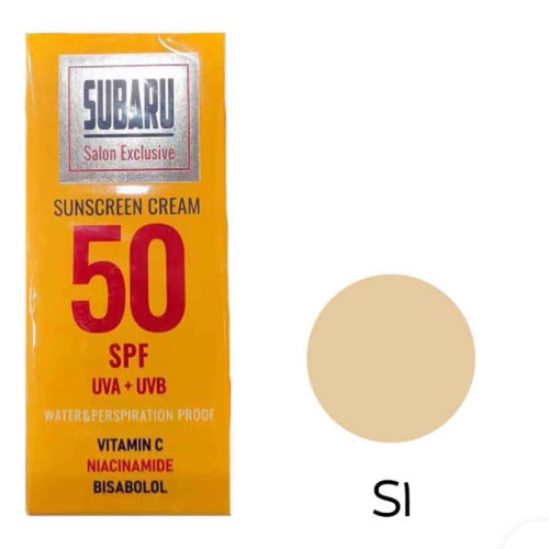 ضد آفتاب رنگی شماره SPF50+S1 سوبارو Subaru حجم 50 میل