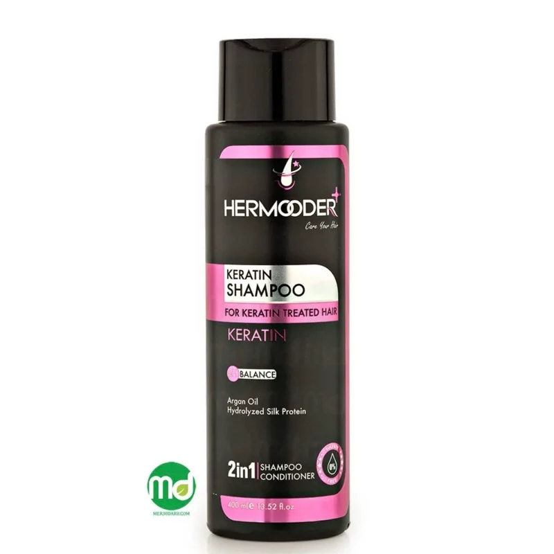 شامپو مناسب موهای کراتین شده هرمودر 400ml
