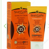 کرم ضد آفتاب آنتی آکنه سان سیف رنگی فاقد چربی SPF35